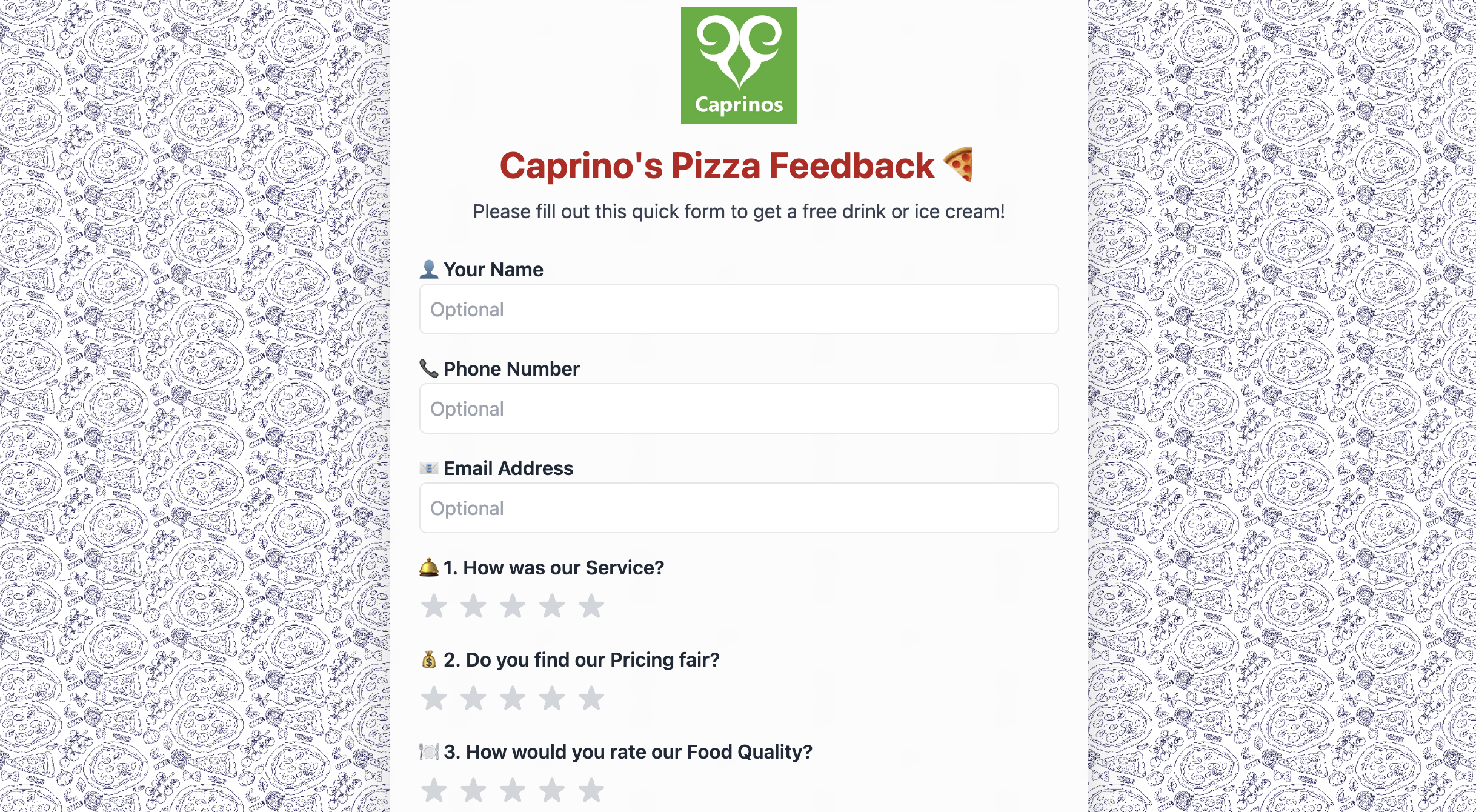 Client Feedback App Screenshot